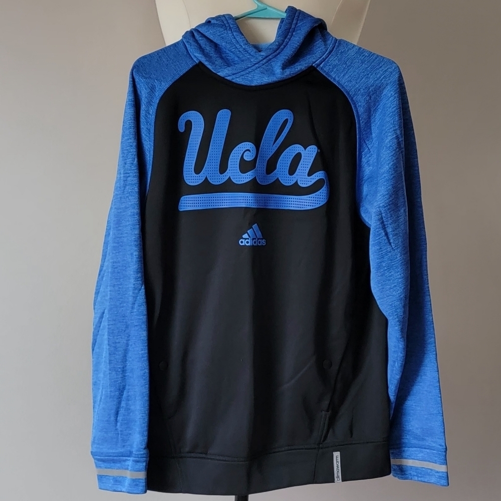Adidas UCLA Bruins Men's Player Tech Fleece Climawarm Pullover Hoodie, Size S